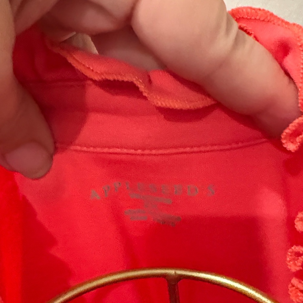 Appleseed's Vibrant Coral Button-Down Blouse - image 2